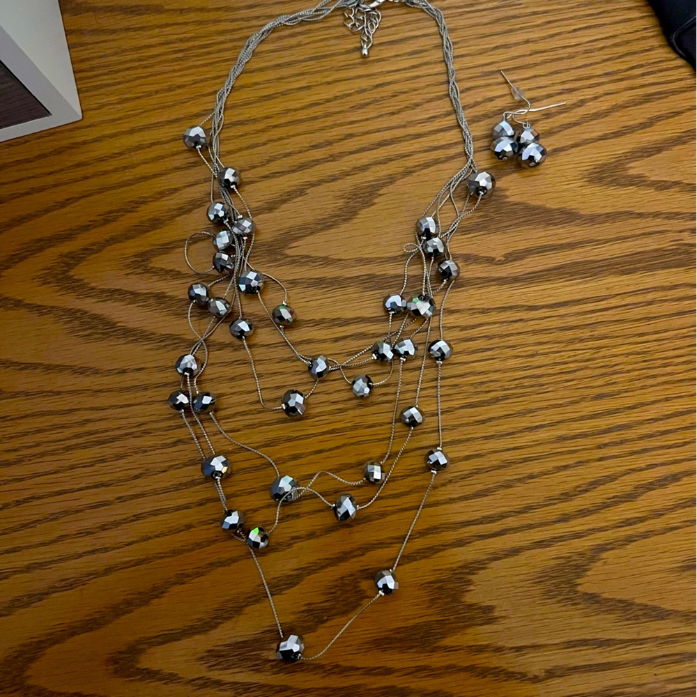 Necklace and earrings